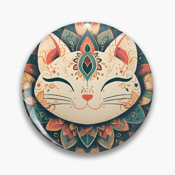 Item preview, Mandala with a cat designed and sold by HappyStickBike.