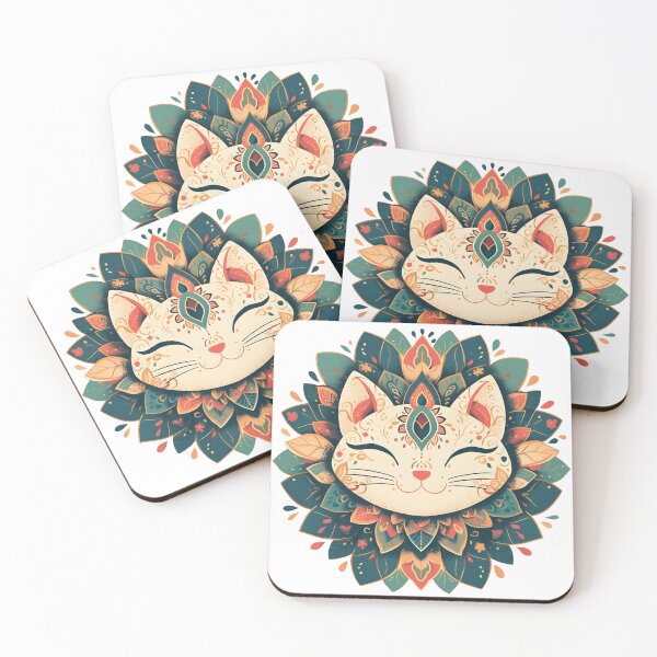 Item preview, Mandala with a cat designed and sold by HappyStickBike.