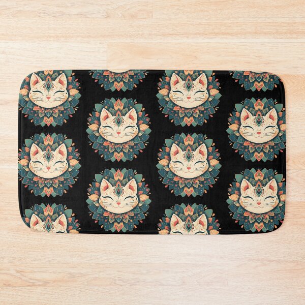Item preview, Mandala with a cat designed and sold by HappyStickBike.