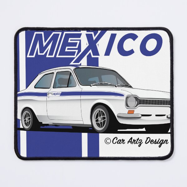 Item preview, Mk1 Escort Mexico (White + Blue) designed and sold by SketchMyRide.
