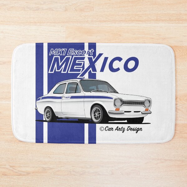 Item preview, Mk1 Escort Mexico (White + Blue) designed and sold by SketchMyRide.