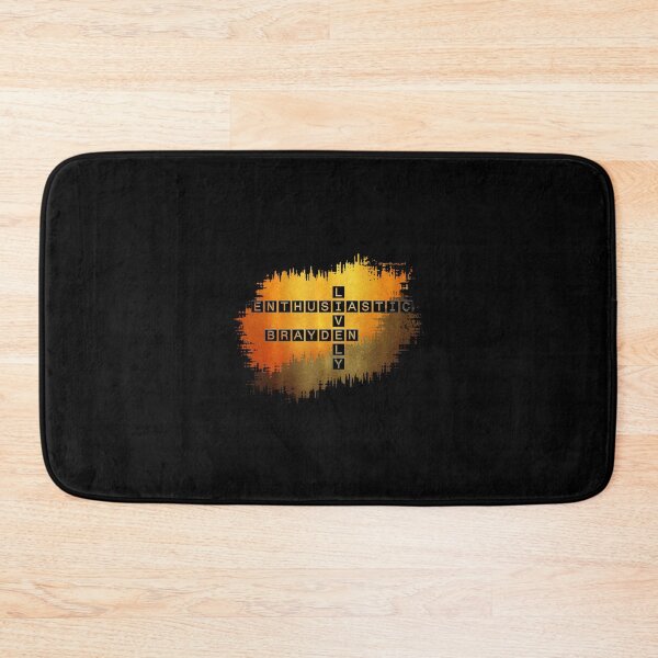Item preview, Brayden Lively and Enthusiastic Crossword Golden Gold Black designed and sold by words-my-art.