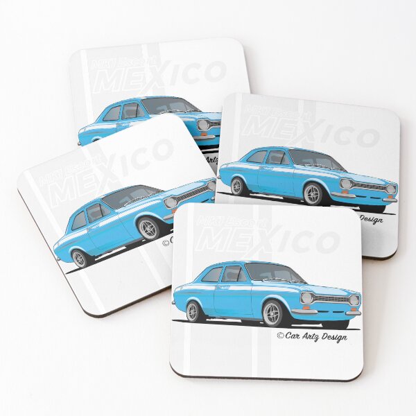 Item preview, Mk1 Escort Mexico (Blue + White) designed and sold by SketchMyRide.