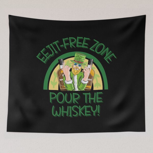 Item preview, Eejit-free zone, pour the whiskey t-shirt designed and sold by THISisIT-eshop.