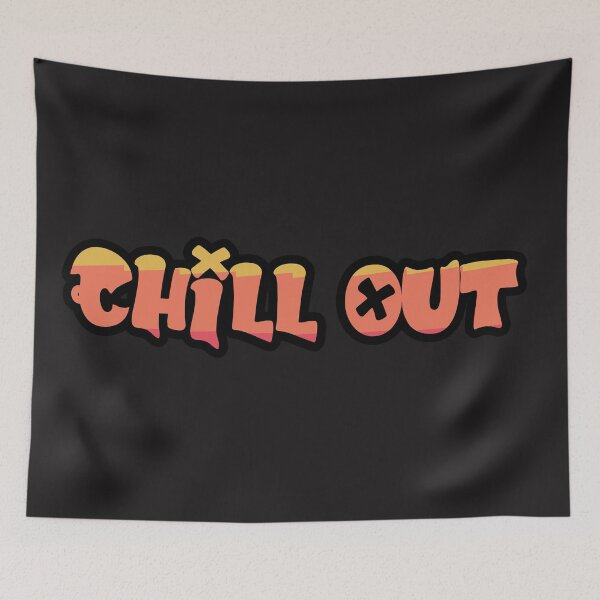 Item preview, Vibrant Vibes: ‘Chill Out’ Typography Artwork designed and sold by diegomenjivar92.