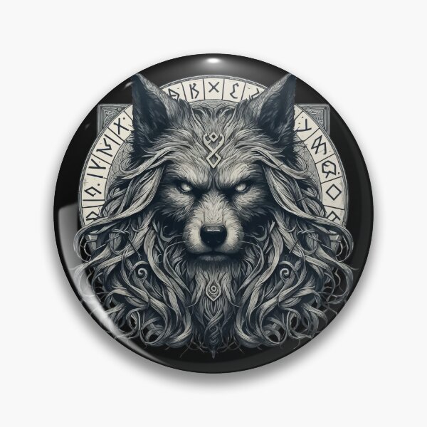 Artikelvorschau, Wolf Fenrir Nordische Mythologie Wikingerkrieger entworfen und verkauft von TomFrontierArt.
