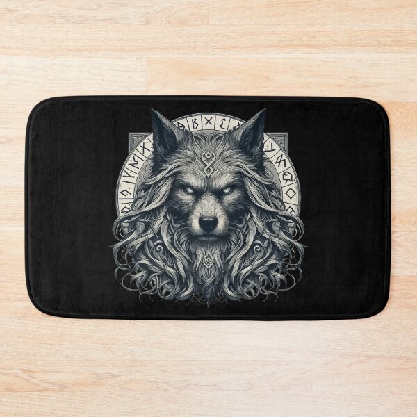 Item preview, Wolf Fenrir Norse Mythology Viking Warrior designed and sold by TomFrontierArt.