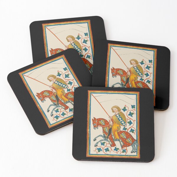 Item preview, Man on Horseback 14th Century Codex Manesse designed and sold by Cat Lady Designs.