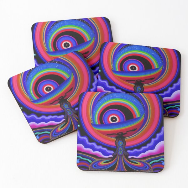 Item preview, Vintage Colorful Trippy Psychedelic Moon Art designed and sold by TheDarkWardrobe.