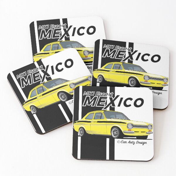 Item preview, Mk1 Escort Mexico (Yellow + Black) designed and sold by SketchMyRide.