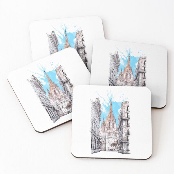 Item preview,   Barcelona cathedral with blue sky 4 designed and sold by PocketRoom.