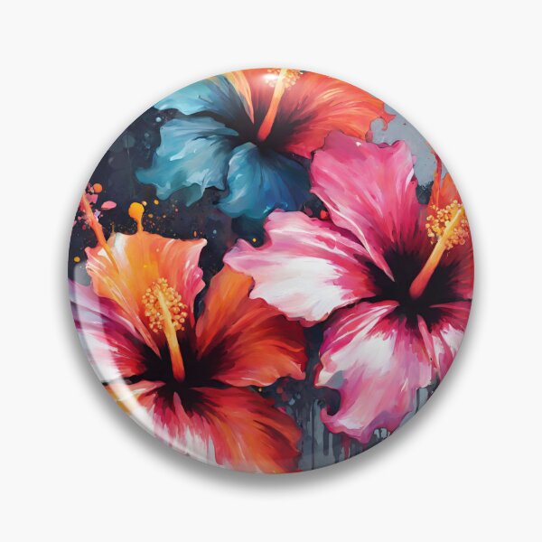Item preview, Colorful Aquarel Hibiscus Flowers designed and sold by JZDezignsz.