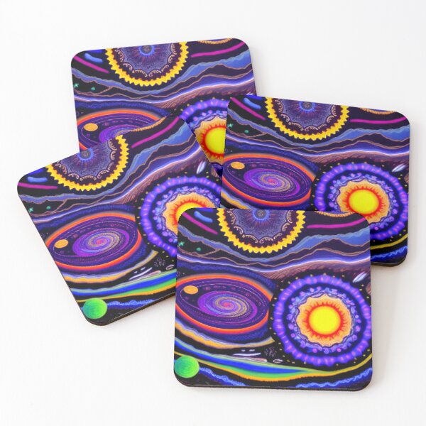 Item preview, Vintage Colorful Trippy Psychedelic Moon Art designed and sold by TheDarkWardrobe.