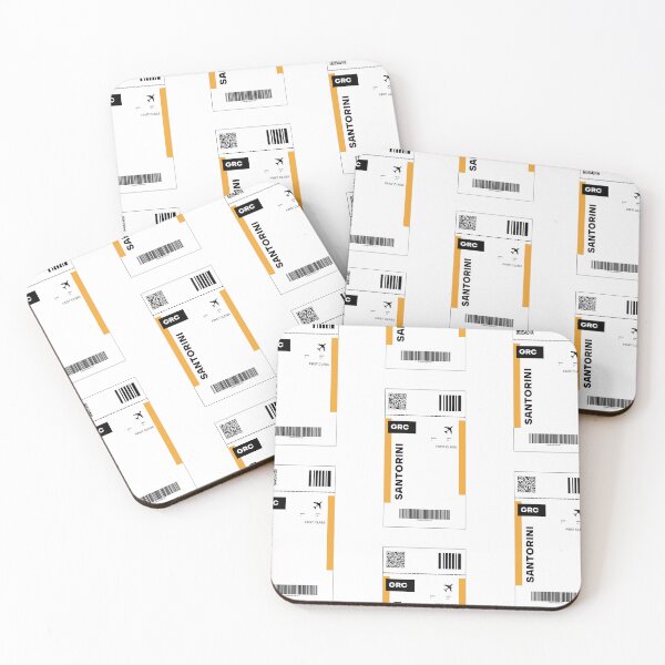 Item preview, Santorini Flight Ticket Design - Inspired Travel Ticket  designed and sold by RM-Journey.