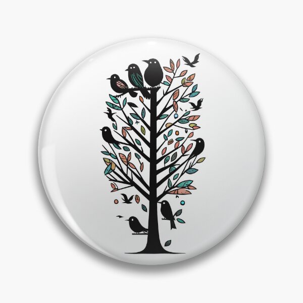 Item preview, BLACK BIRDS ON A TREE ILLUSTRATION designed and sold by digitalartlb.