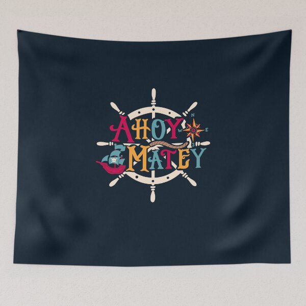 Item preview, Ahoy Matey - pirate quote - cool and cute  designed and sold by Patrick Gervacio.