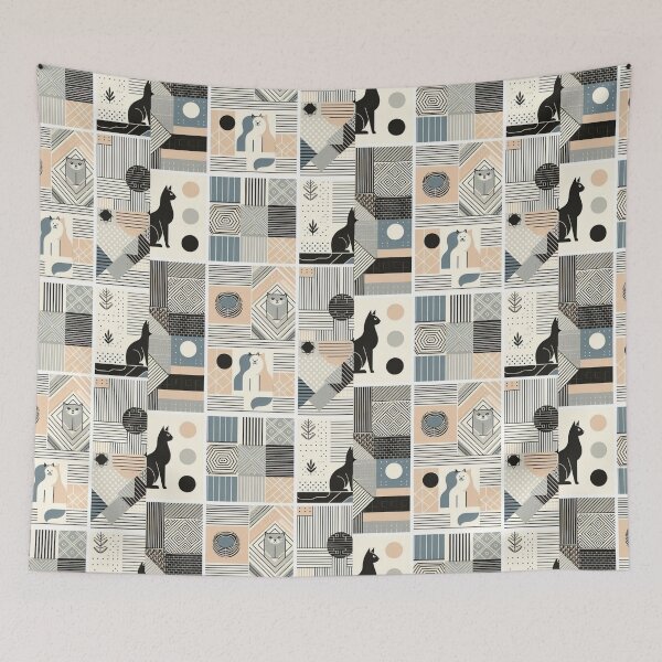 Item preview, Sleek Feline Forms - Minimalist Cat Pattern designed and sold by JL-PhoneCases.