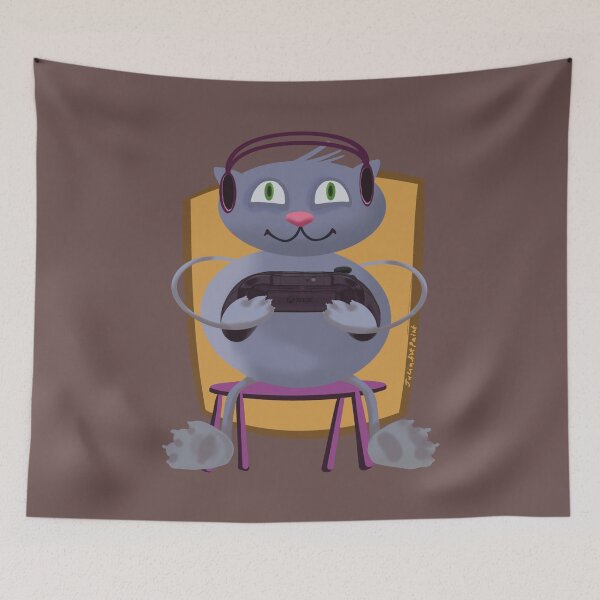 Item preview, Cat Gamer designed and sold by Julia's Print Studio .