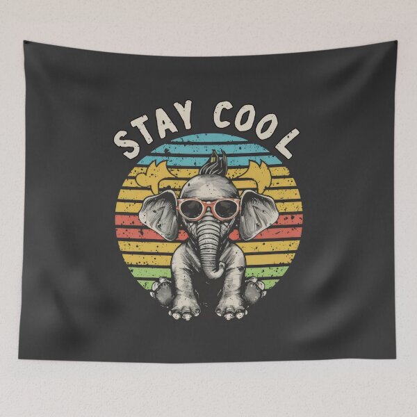 Item preview, a cute baby elephant wearing sunglasses“STAY COOL” designed and sold by Firas Aljazzar.