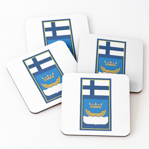 Item preview, Helsinki Flag & Coat of arms designed and sold by adamst555.