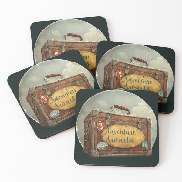 Item preview, Retro Travel Adventure: Adventure Awaits Suitcase designed and sold by Ace Apparel  Attire.