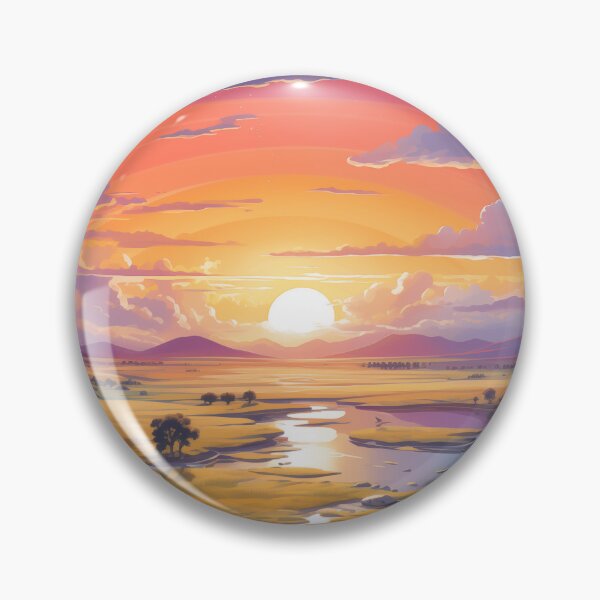 Item preview, Pink Sunset Plains designed and sold by PrintPulseInk.