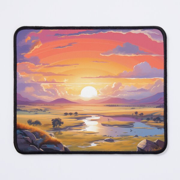 Item preview, Pink Sunset Plains designed and sold by PrintPulseInk.