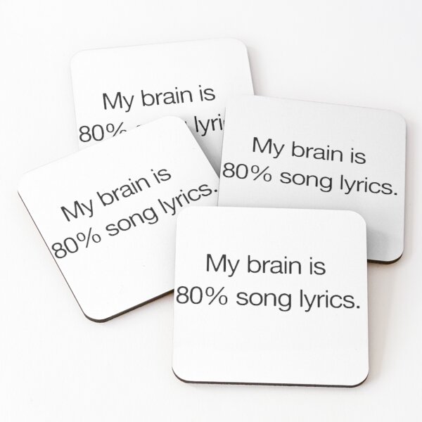 Item preview, my brain is 80% song lyrics slogan designed and sold by philippaimobio.