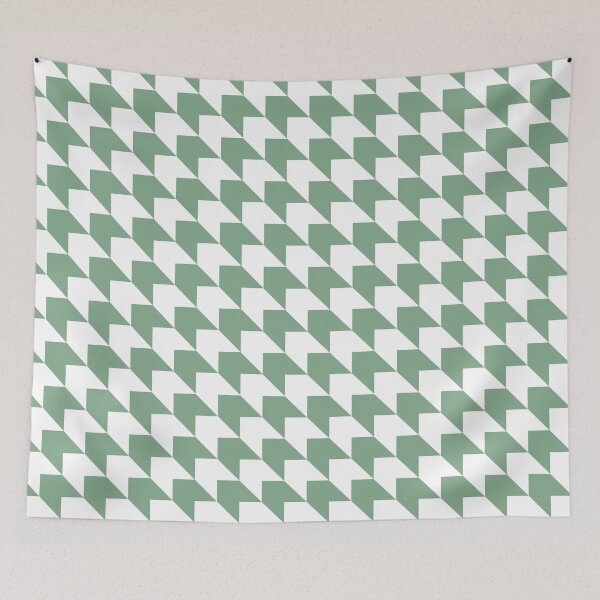 Item preview, Patrón de flecha diagonal verde y blanco designed and sold by LinDraws.
