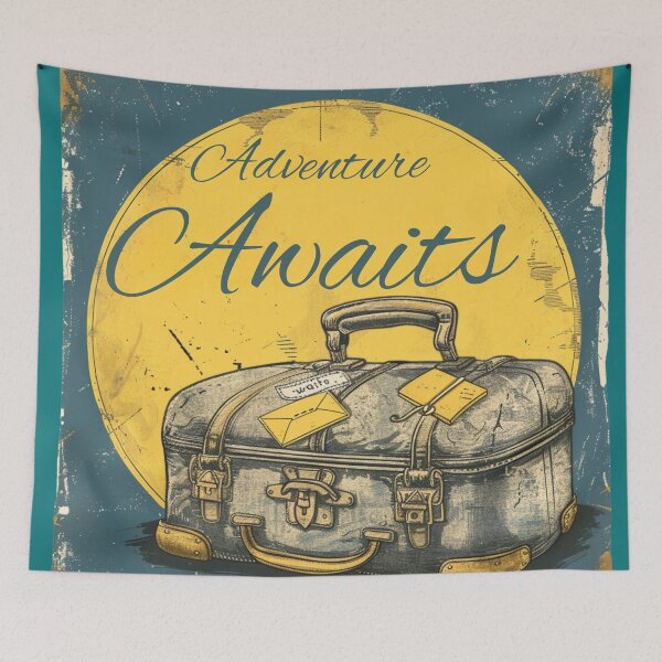 Item preview, Nostalgic Excursion: Vintage Suitcase Adventure Awaits designed and sold by Ace Apparel  Attire.