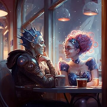 Artwork thumbnail, Laughter and Silly at Café at the End of the Universe - 1 by Kamilkatiowa