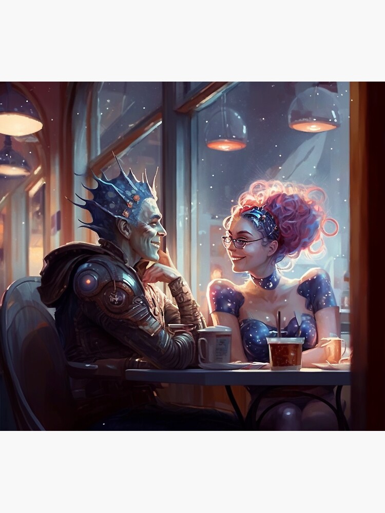 Thumbnail 3 of 3, Sticker, Laughter and Silly at Café at the End of the Universe - 1 designed and sold by Kamilkatiowa.
