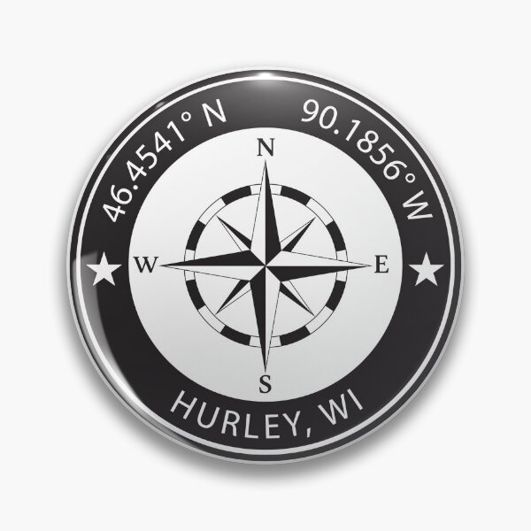 Item preview, Coordenadas geográficas de Hurley, Wisconsin designed and sold by TeeOhGraphics.