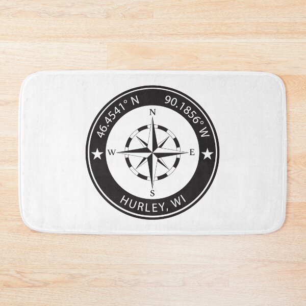Item preview, Hurley, Wisconsin Geographical Coordinates designed and sold by TeeOhGraphics.