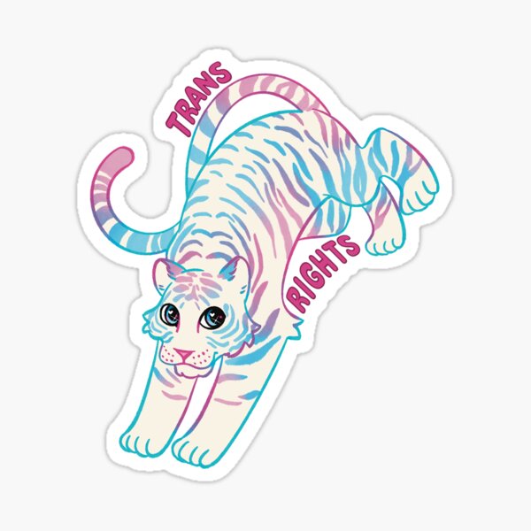 Trans Rights Tiger Sticker