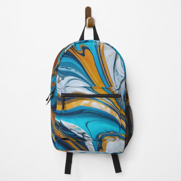 Item preview, Abstract Blue Yellow White Marble Pattern designed and sold by TheArtOfPat.