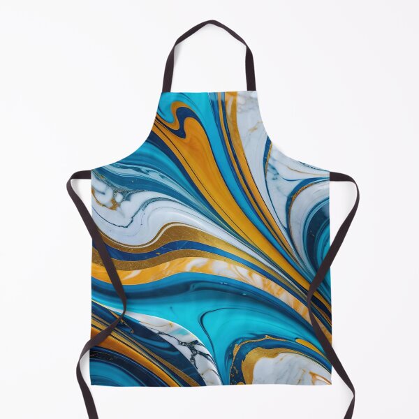 Item preview, Abstract Blue Yellow White Marble Pattern designed and sold by TheArtOfPat.