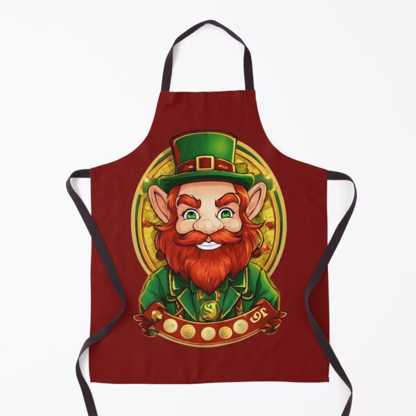 Item preview, Happy Saint Patrick's Day bearded leprechaun in a hat, with gold designed and sold by JaroDesign2023.