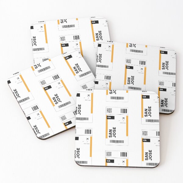 Artikelvorschau, San Jose-Flugticket-Design – inspiriertes Reiseticket entworfen und verkauft von RM-Journey.