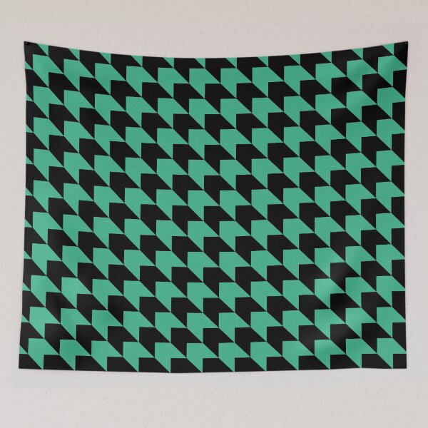 Item preview, Patrón de flecha diagonal verde y negro designed and sold by LinDraws.