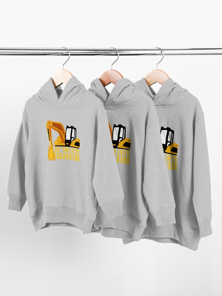 Alternate view of See you later Excavator Toddler Pullover Hoodie