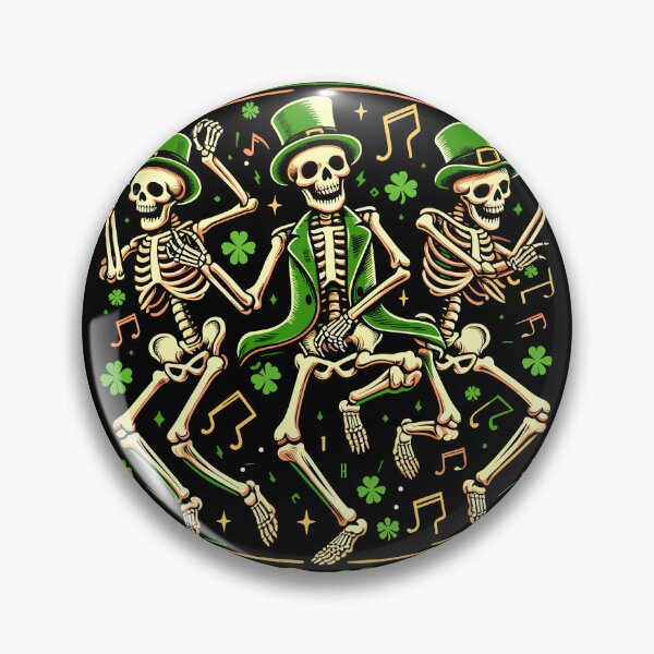 Artikelvorschau, Tanzskelette St. Patricks Day entworfen und verkauft von Quirky Shirts.