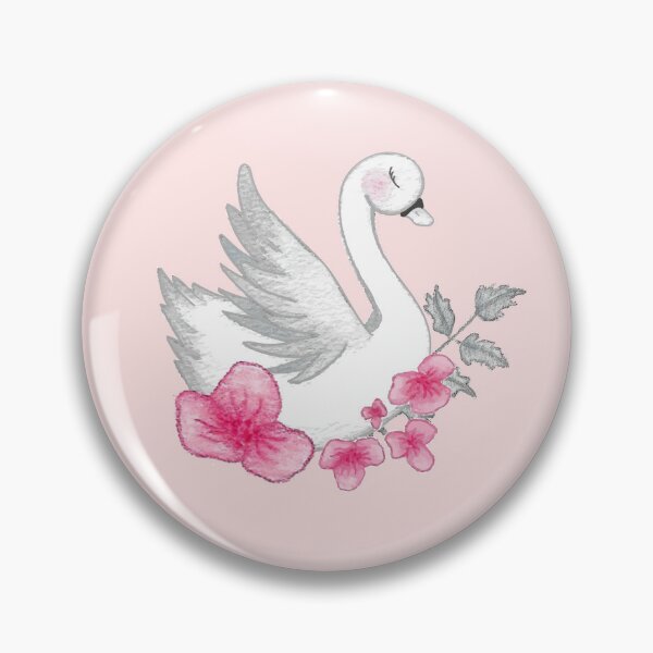 Item preview, Elegant Swan with Pink Flowers - Versatile Watercolor Design designed and sold by CheekyColours.