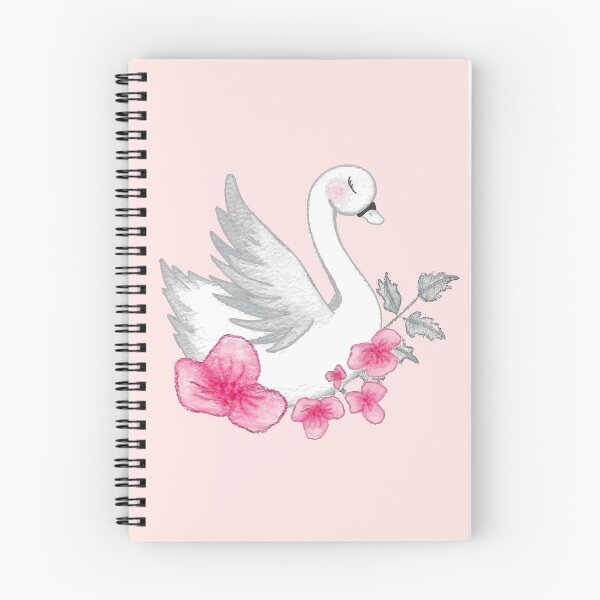 Item preview, Elegant Swan with Pink Flowers - Versatile Watercolor Design designed and sold by CheekyColours.