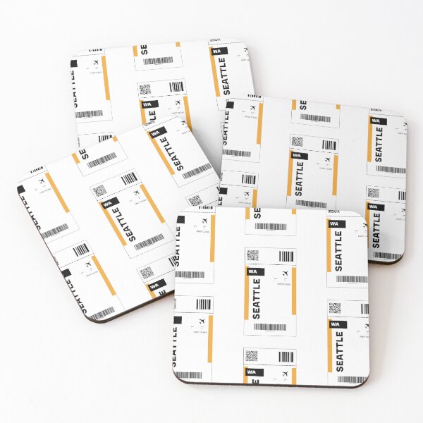 Artikelvorschau, Seattle-Flugticket-Design – inspiriertes Reiseticket entworfen und verkauft von RM-Journey.