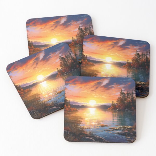 Item preview, Tranquil Lake Woodscape designed and sold by PrintPulseInk.