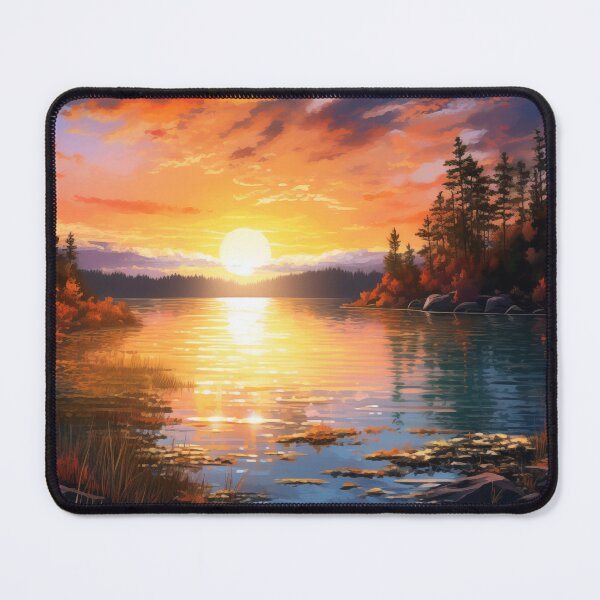 Item preview, Tranquil Lake Woodscape designed and sold by PrintPulseInk.
