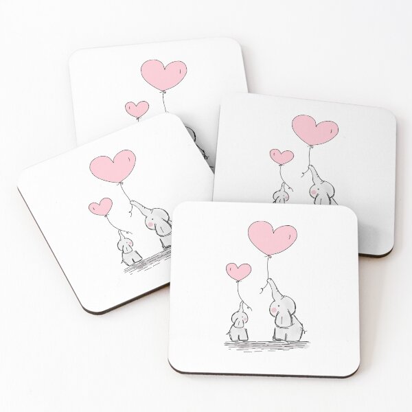 Item preview, Love between two cute elephants designed and sold by Timoti-Shop.