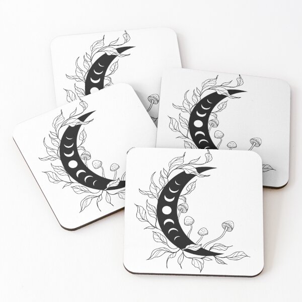 Item preview, Moon and mushrooms designed and sold by susyrdesign.