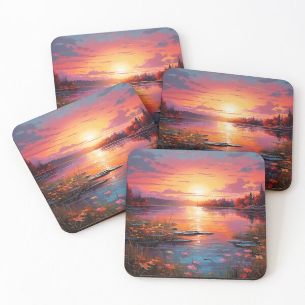 Item preview, Pink Sky Lake designed and sold by PrintPulseInk.